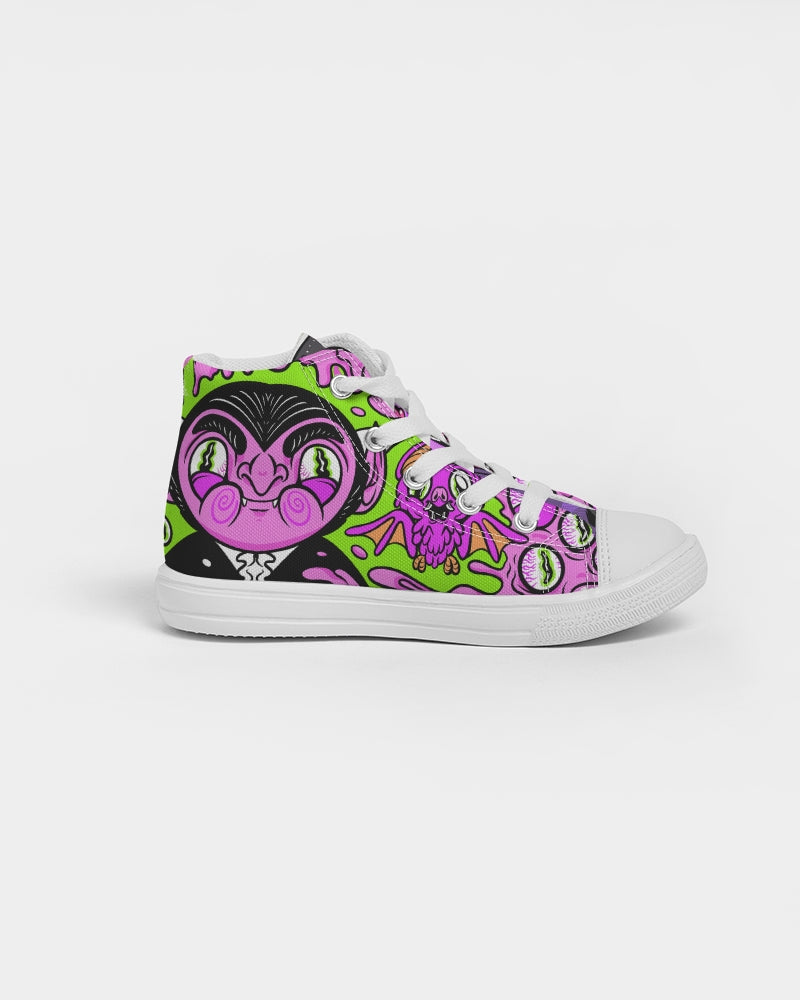 Halloween Dracula Kids Hightop Canvas Shoe