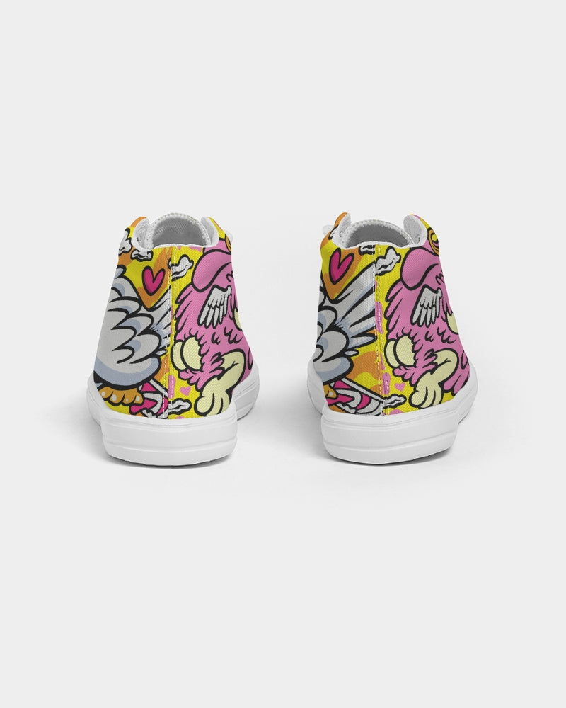 -valentine-shoe Yellow Kids Hightop Canvas Shoe